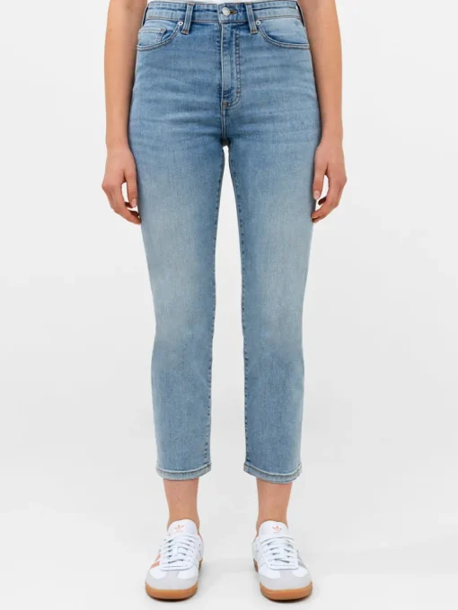 Stretch Denim Cigarette Fit Ankle Length Jeans