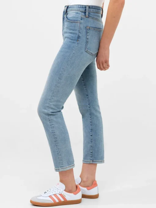 Stretch Denim Cigarette Fit Ankle Length Jeans