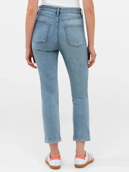 Stretch Denim Cigarette Fit Ankle Length Jeans