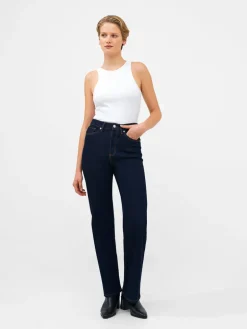 Stretch Denim Wide Flare Full Length Jeans