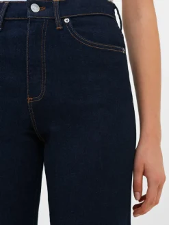 Stretch Denim Wide Flare Full Length Jeans