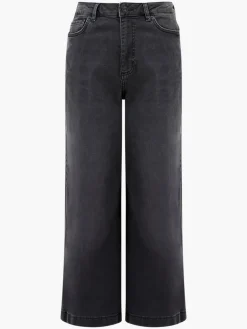 Stretch Denim Wide Leg Culottes