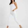 Stretch Slim Straight Cigarette Ankle Length Jeans