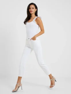 Stretch Slim Straight Cigarette Ankle Length Jeans