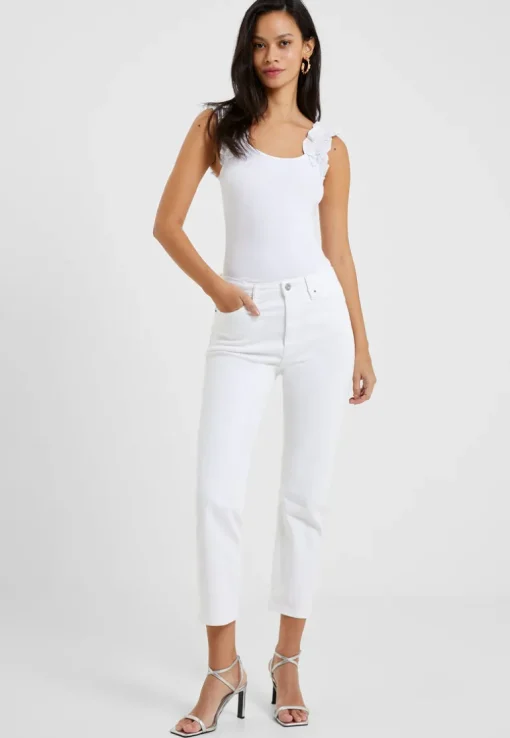 Stretch Slim Straight Cigarette Ankle Length Jeans