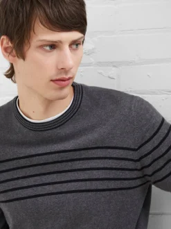 Stripe Crew Neck Sweatshirt