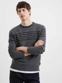 Stripe Crew Neck Sweatshirt