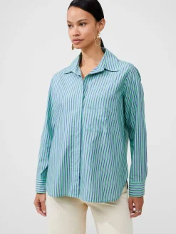 Stripe Poplin Boyfriend Shirt