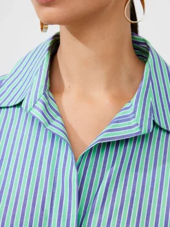 Stripe Poplin Boyfriend Shirt