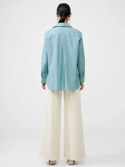 Stripe Poplin Boyfriend Shirt