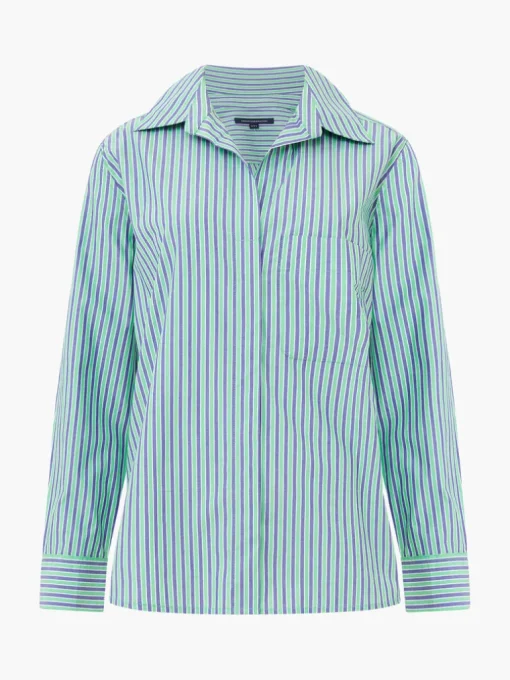 Stripe Poplin Boyfriend Shirt