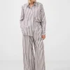 Stripe Poplin Palazzo Trousers
