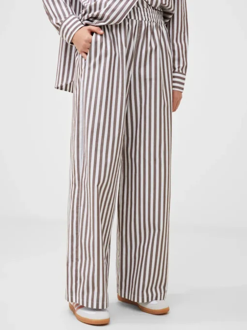 Stripe Poplin Palazzo Trousers