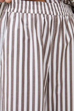 Stripe Poplin Palazzo Trousers