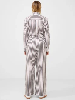 Stripe Poplin Palazzo Trousers