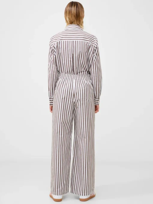 Stripe Poplin Palazzo Trousers