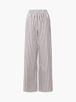 Stripe Poplin Palazzo Trousers