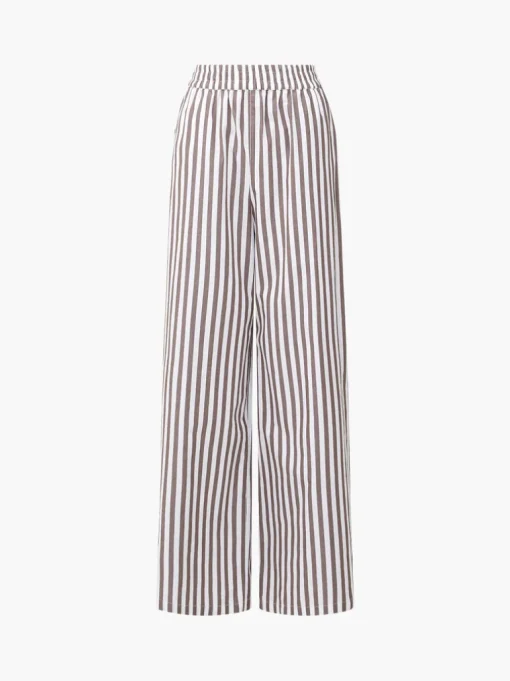 Stripe Poplin Palazzo Trousers