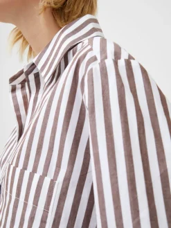 Stripe Poplin Popover Shirt