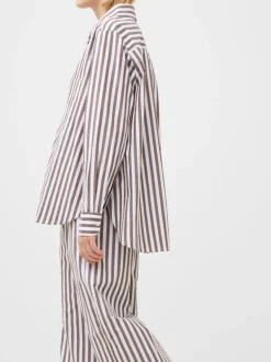 Stripe Poplin Popover Shirt