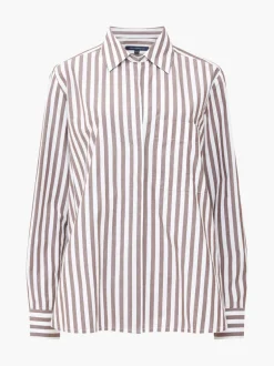 Stripe Poplin Popover Shirt