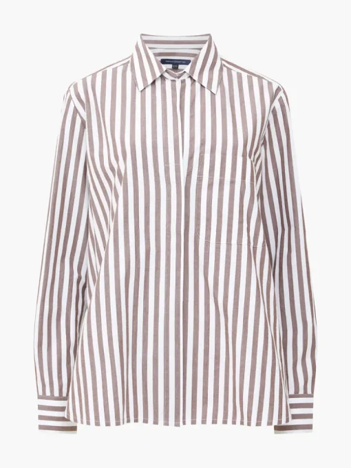 Stripe Poplin Popover Shirt