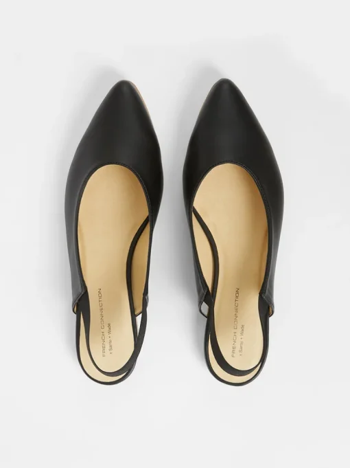 S+W x Meriola Pointed Toe Slingback Ballerina Pumps