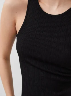 Tallie Textured Racer Tank Top