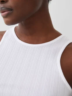 Tallie Textured Racer Tank Top