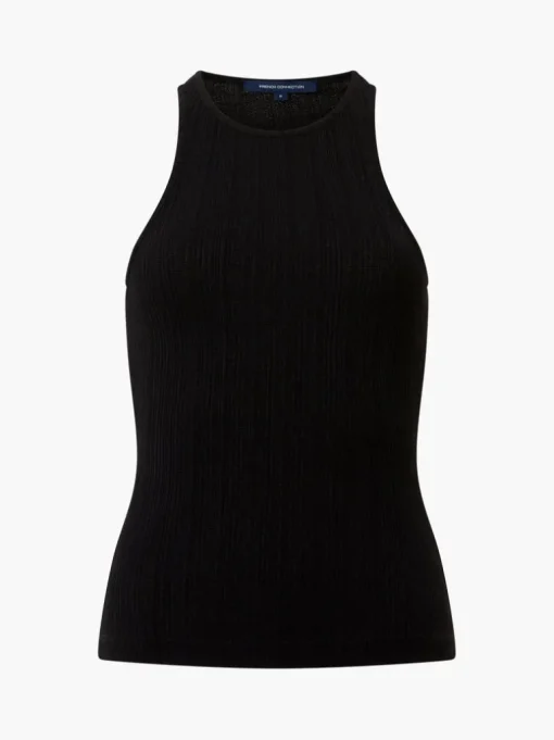 Tallie Textured Racer Tank Top