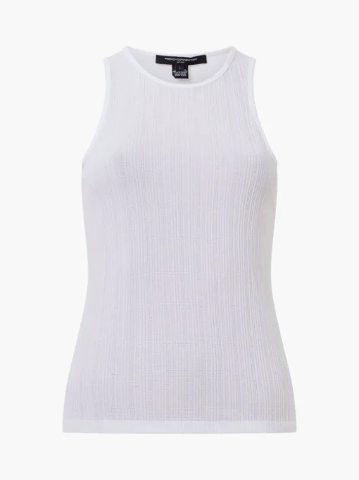Tallie Textured Racer Tank Top