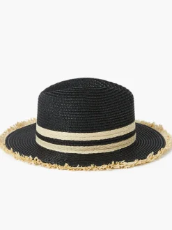 Thick Double Stripe Straw Hat