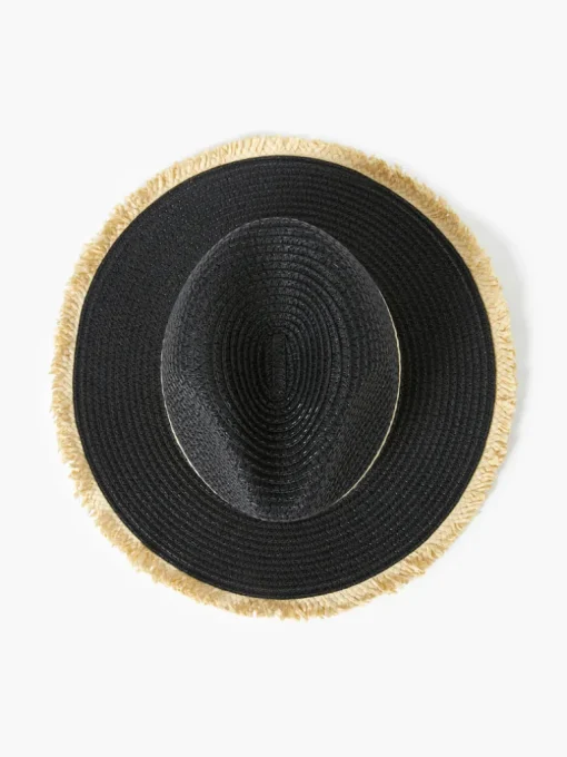Thick Double Stripe Straw Hat