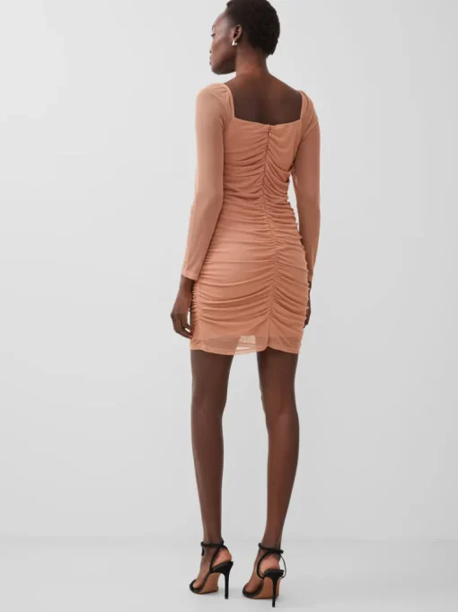 Toni Mesh Rouched Mini Dress