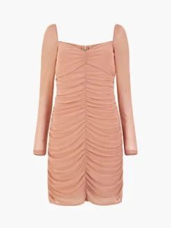 Toni Mesh Rouched Mini Dress