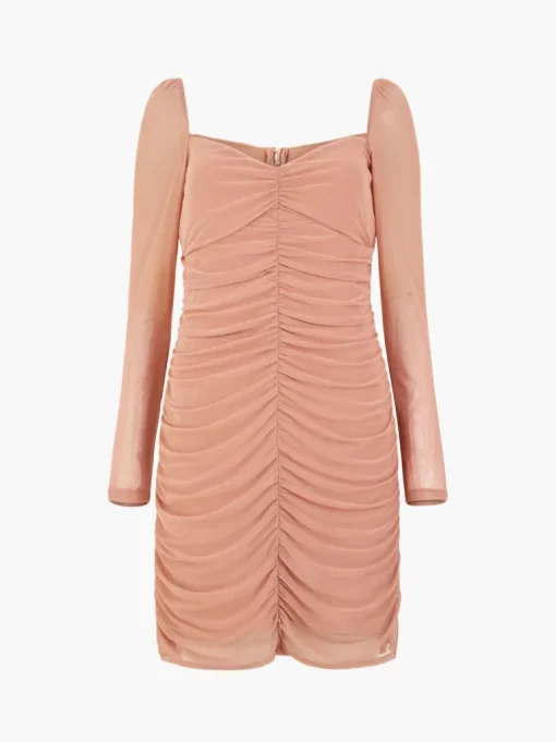 Toni Mesh Rouched Mini Dress