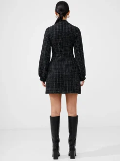 Tweed High Neck Mini Dress
