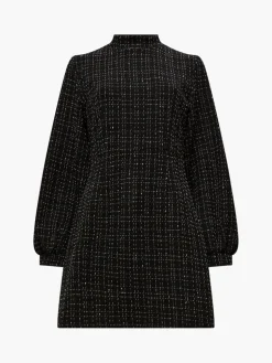 Tweed High Neck Mini Dress