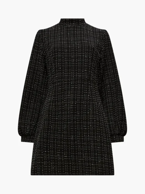 Tweed High Neck Mini Dress