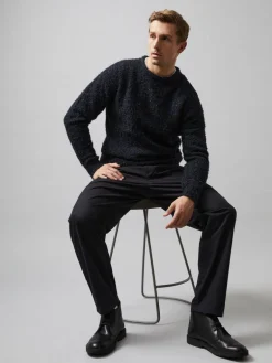 Twisted Boucle Crew Neck Jumper