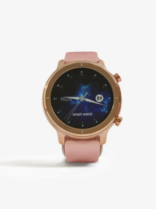 Unisex Pink Silicone Strap Watch