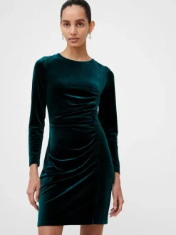 Velvet Long Sleeve Mini Dress