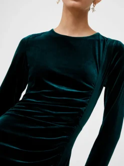 Velvet Long Sleeve Mini Dress