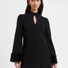 Whisper Ruth Faux Fur Trim Mini Dress