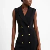 Whisper Sleeveless Tux Mini Dress
