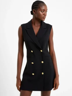 Whisper Sleeveless Tux Mini Dress