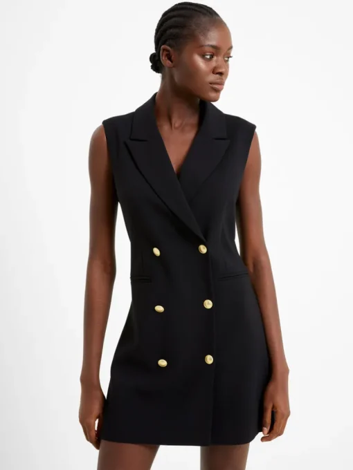 Whisper Sleeveless Tux Mini Dress
