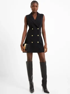 Whisper Sleeveless Tux Mini Dress