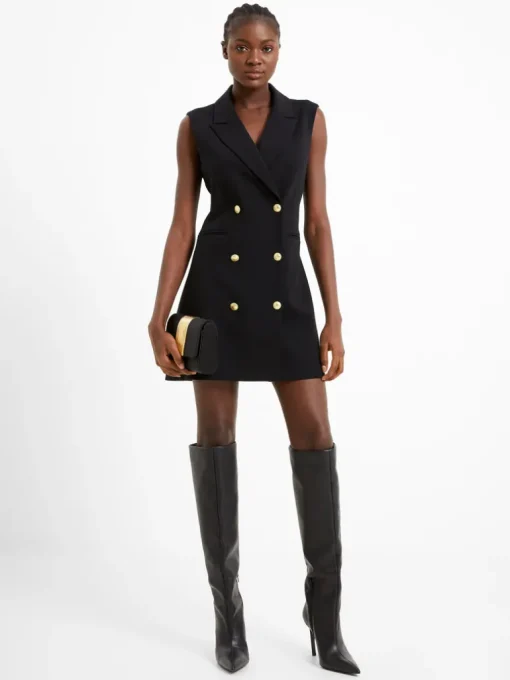 Whisper Sleeveless Tux Mini Dress
