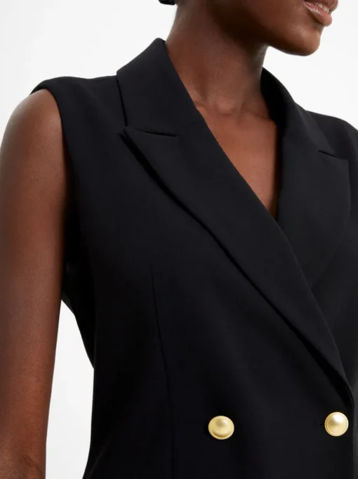 Whisper Sleeveless Tux Mini Dress